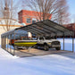 Alpha Joy 20' x 30' Heavy Duty Carport with Galvanized Steel Roof Cars Garage Shelter