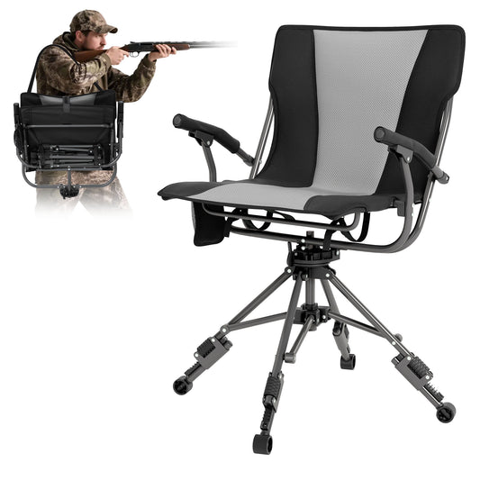 Sophia & William Outdoor Camping Chair - Lightweight Breathable Mesh Folding Chair with Adjustable Height, 330 lbs Capacity, Ideal for Hunting and Blind Use