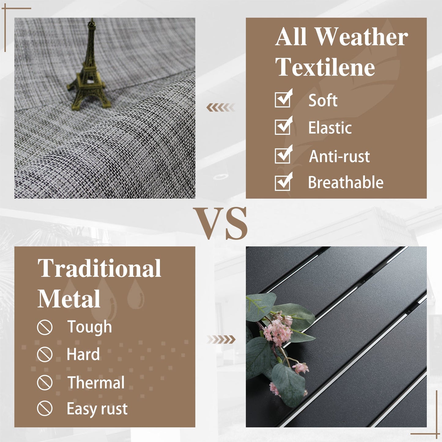 Sophia & William Patio Dining Chairs High Back Patio Chairs C Spring Motion Chairs 2 Pieces Quick Dry Textilene Outdoor Furniture Support 350lbs for Lawn Garden Balcony Pool Backyard Weather Resistant