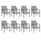 Sophia & William Patio Dining Chairs Outdoor Textilene Chairs Set of 8, Gray