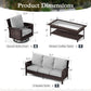 Sophia & William 6 Pieces Patio Furniture Set with Swivel Chairs 7-Seat Wicker Outdoor Conversation Set with Thickened Cushions