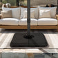Alpha Joy 40'' Patio Fillable Square Umbrella Base, Black