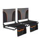 Sophia&William Set of 2 Portable Stadium Chair Stadium Seat for Bleacher with Storage Pocket, Black