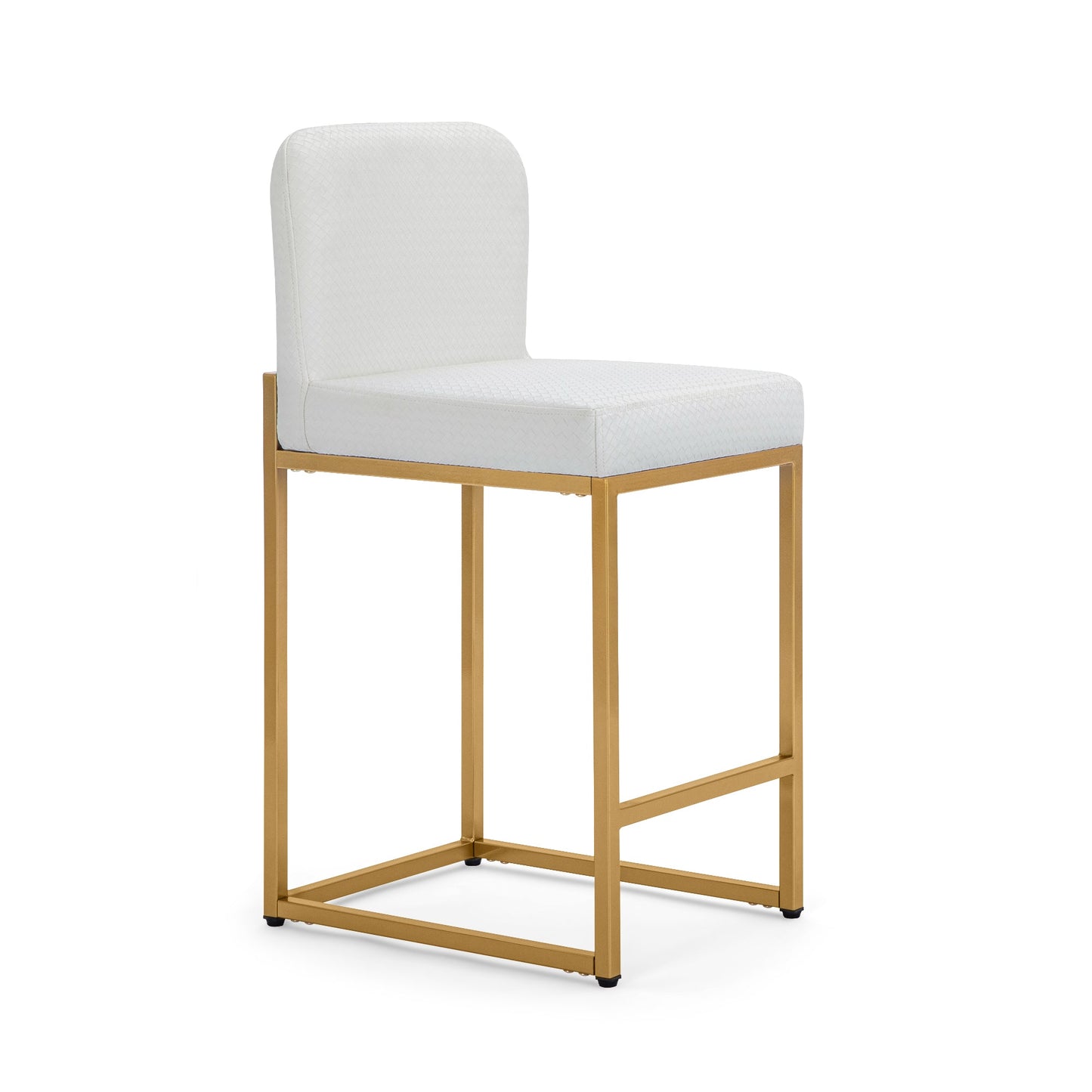 Sophia & William 24" Counter Height Bar Stools with High Backrest Comfortable Modern Counter Stools for Kitchen & Home, Plaid White