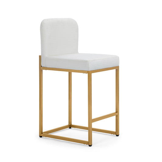 Sophia & William 24" Counter Height Bar Stools with High Backrest Comfortable Modern Counter Stools for Kitchen & Home, Plaid White