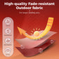 Alpha Joy 10ft 3 Tier Auto-tilt Outdoor Patio Umbrella Beach Garden Double Vented Table Umbrella with Push Button Tilt and Crank, Orange Red