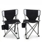 Sophia & William 2 Pack Hunting Chair 600D Waterproof Folding Hunting Blind Supports 230Lbs with Lumbar Support,Black