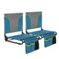 Sophia&William Set of 2 Portable Stadium Chair Stadium Seat for Bleacher with Storage Pocket, Blue