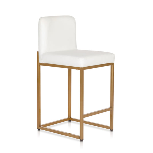 Sophia & William 24" Counter Height Bar Stools with High Backrest Comfortable Modern Counter Stools for Kitchen & Home, White