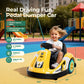 Alpha Joy Kids 12V Bumper Car with Steering Wheel & Remote Control, 3-Color LED Lights, 3 Speeds, Electric Ride-on Toys Car for 3-6 Years, Yellow