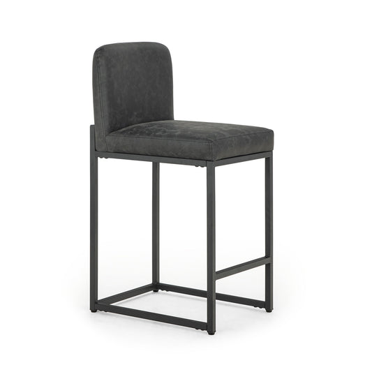 Sophia & William Counter Height Bar Stools with High Backrest Set of 4 Comfortable Modern Counter Stools for Kitchen & Home, Black