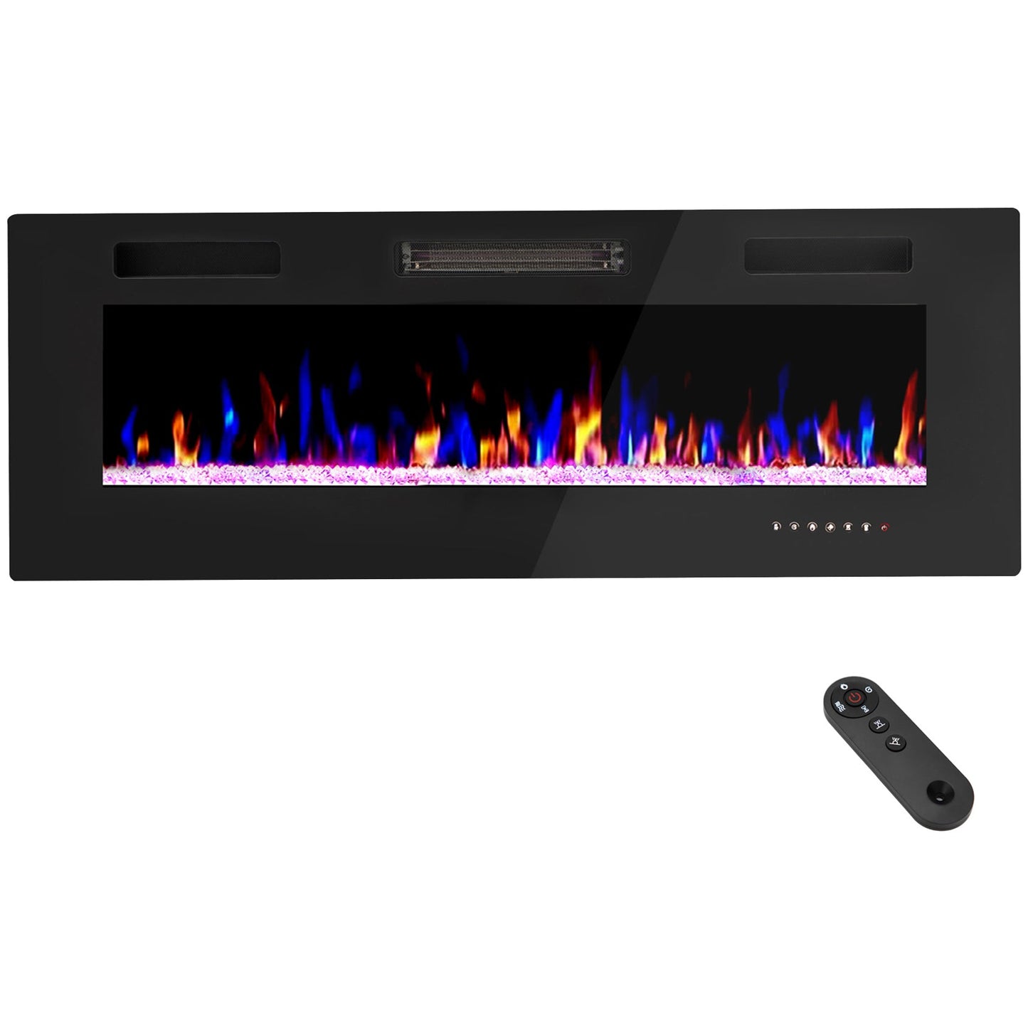 Sophia & William 50 inch Electric Fireplace,Recessed Wall Mounted Fireplace Insert,Ultra-Thin Linear Fireplace
