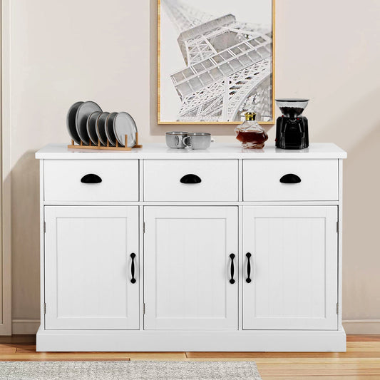 Sophia&William 47'' Kitchen Sideboard Buffet Storage Cabinet for Dining Room,Living Room,Entryway-White