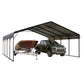 Alpha Joy 20' x 20' Heavy Duty Carport with Galvanized Steel Roof Cars Garage Shelter