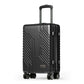Alpha Joy Hard-shell ABS+PC Rolling Luggage 20" Carry-on Luggage with USB Port, Black