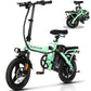 Alpha Joy Foldable Electric Bike for Adults 14", Rated 350W Peak 500W Ebike 48V 13AH UL2849