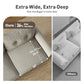 Sophia&William 3-Seat Sectional Sofa Set, Mid-Century Linen Cloud Couch Modular Sofa with Nailhead Trim, 3 Pillows for Living Room Furniture Sets, Light Gray