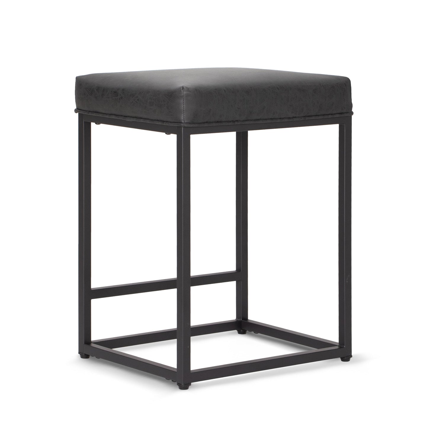 Sophia & William 24" Bar Stool Counter Height Bar Stools with Footres, Black