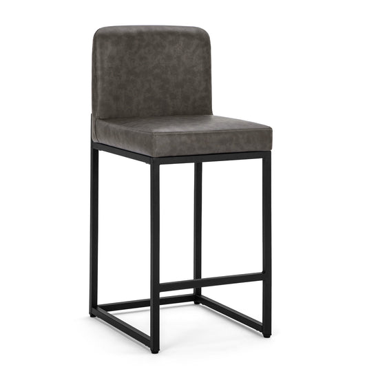 Sophia & William Counter Height Bar Stools with Backrest Comfortable Modern Counter Stools for Kitchen & Home, Gray