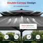 Alpha Joy 13x10ft Gray Offset Cantilever Patio Umbrella with 360¡ã Rotation for Outdoor Use