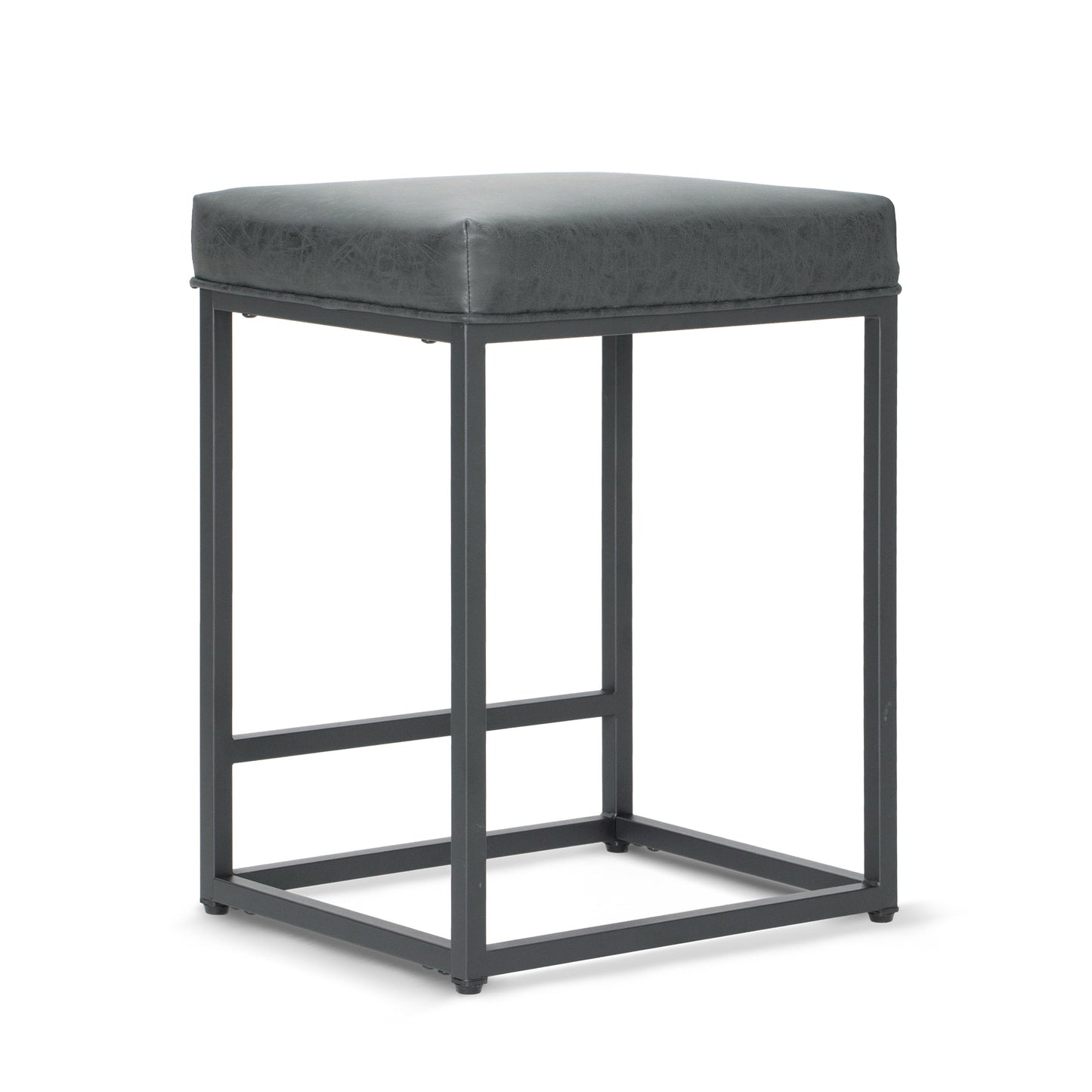 Sophia & William 24" Bar Stool Counter Height Bar Stools with Footres, Gray
