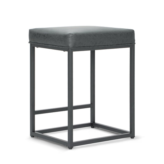 Sophia & William 24" Bar Stool Counter Height Bar Stools with Footres, Gray