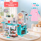 Alpha Joy 78Pcs Dentist Play Set for Kids Doctor Kit Play Set with Water Station, Cup, Checkout System, Surgical Light Pretend Medical Kit for Boys Girls Ages 3-8, Pink