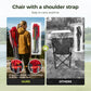 Sophia & William Oversized Camping Chair Heavy Duty High Back Camping Chairs 500lbs Capacity Folding Lawn Chairs with Cup Holder, Portable for Outdoor, Beach and Picnic, Red