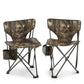Sophia & William 2 Pack Hunting Chair 600D Waterproof Folding Hunting Blind Supports 230Lbs with Lumbar Support,Camo