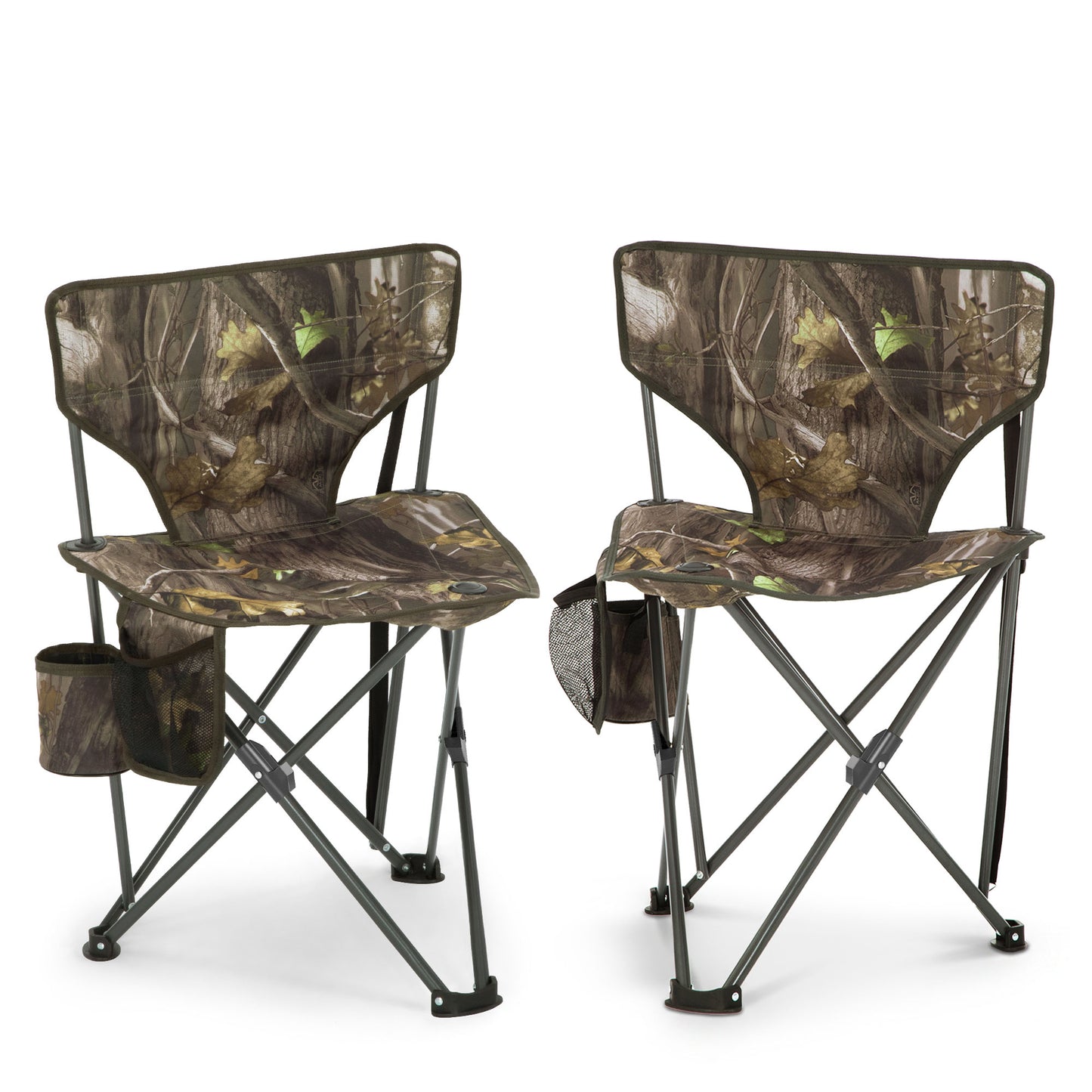 Sophia & William 2 Pack Hunting Chair 600D Waterproof Folding Hunting Blind Supports 230Lbs with Lumbar Support,Camo