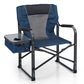 Alpha Joy Director Chair Supports 350Lbs Heavy Duty Folding Camping Chair Oversized Portable Tailgating Chair with Cup Holder & Cooler Bag