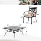 Sophia & William 9 Piece Outdoor Patio Dining Set 60  Square Table and Metal Cushioned Chairs Furniture Set for 8, Beige
