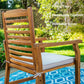 Sophia & William 9 Pieces Patio Dining Set Acacia Wood Outdoor Furniture Set Expandable Table and Natural Wood Chairs with Cushions for Lawn, Garden, Backyard