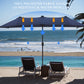 Sophia & William 15FT Outdoor Patio Umbrella Extra Large Double-Sided Garden Umbrella with Crank Handle Navy Blue