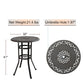 Sophia & William 32¡± Cast Aluminum Outdoor Patio Bistro Table with 1.97¡± Umbrella Hole for Garden, Backyard