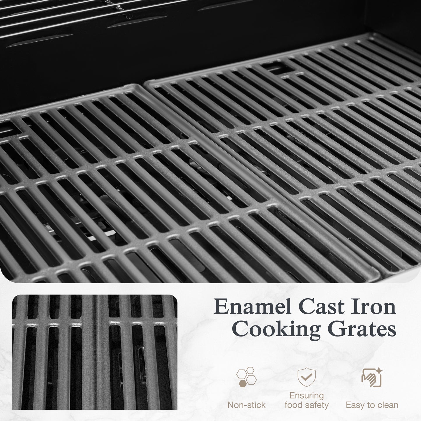 Alpha Joy 4-Burner Stainless Steel Propane Gas Grill with Side Burner, Red