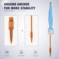 Alpha Joy 7FT Outdoor Parasol Beach Umbrella Fiberglass Ribs Umbrella with Tassel, Sky Blue