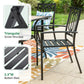 Sophia & William 9 Piece Patio Dining Set Outdoor Metal Table & Chairs Set Outside Furniture Set for 8