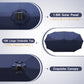 Alpha Joy 13ft Large Double-Sided Outdoor Patio Umbrella with Colorful Solar Lights, Navy Blue