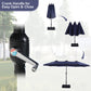 Sophia & William 15FT Outdoor Patio Umbrella Extra Large Double-Sided Garden Umbrella with Crank Handle Navy Blue