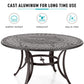 Sophia & William 7 Piece Cast Aluminum Outdoor Patio Dining Set 6 Chairs and Round Table