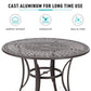 Sophia & William 7 Piece Cast Aluminum Outdoor Bar Set 6 Swivel Bar Stools with Cushion and 1 Round Patio Bar Table