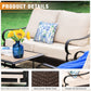 Sophia & William 4 Piece Metal Patio Conversation Sofa Set 4-Seat Outdoor Sectionals