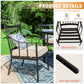 Sophia&William 5-Piece Outdoor Patio Dining Set Metal Padded Chairs and Table Set with Beige Cushions
