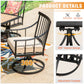 Sophia & William 9 Pieces Outdoor Patio Dining Set Metal Extendable Table and Swivel Chiars Set Patio Furniture Sets with Cushions