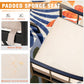 Sophia & William 7 Pieces Patio Outdoor Dining Set Metal Table and Swivel Chairs Set with Beige Cushions