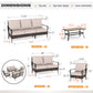 Sophia & William 5 Piece Metal Outdoor Conversation Set 7-Seat Patio Furniture Set with Armchairs