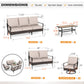 Sophia & William 5 Piece Metal Outdoor Conversation Set 7-Seat Patio Furniture Set with Swivel Chairs