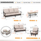 Sophia & William 5 Piece Metal Outdoor Conversation Set 7-Seat Patio Furniture Set with Spring Rocking Chairs