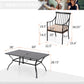 Sophia&William 7-Piece Outdoor Patio Dining Set Metal Padded Chairs and Table Set Outside Furniture Set with Beige Cushions